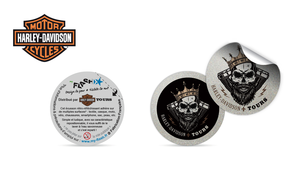 Accessoire de visibilité :La boutique Harley Davidson Tours propose le Flash en vente complémentaire pour équiper ses clients.