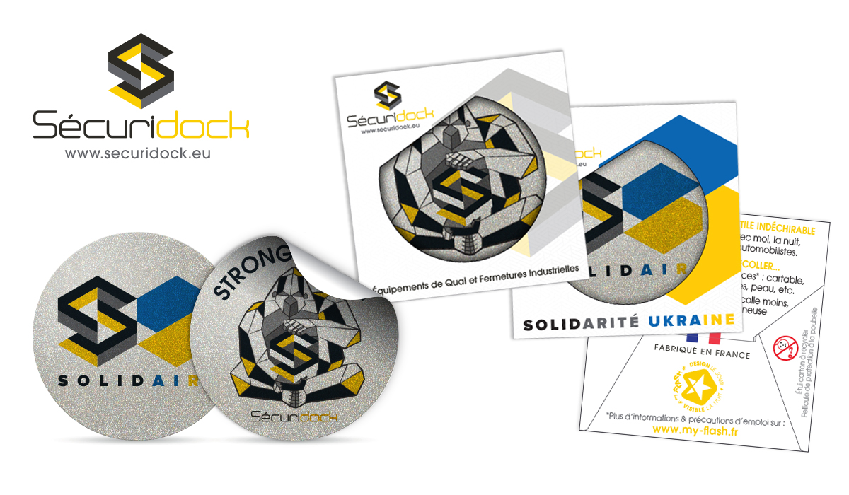 Objet promotionnel RSE :Sécuridock valorise son image en communiquant sur son soutien à l’Ukraine.